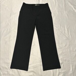 Old Navy Black Pinstripe Trousers Just Below Waist